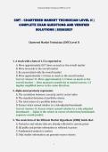 CMT - CHARTERED MARKET TECHNICIAN LEVEL II &vert; COMPLETE EXAM QUESTIONS AND VERIFIED SOLUTIONS &vert; 2026&sol;2027
