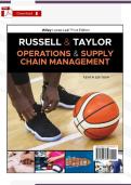 Test Bank &ndash; Operations & Supply Chain Management 10th Ed&period; &lpar;Russell & Taylor&rpar; &vert; Verified PDF &vert; 17 Chapters Complete &plus; Rationales