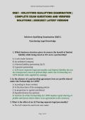 SQE1 - SOLICITORS QUALIFYING EXAMINATION &vert; COMPLETE EXAM QUESTIONS AND VERIFIED SOLUTIONS &vert; 2026&sol;2027 LATEST VERSION&NewLine;&NewLine;