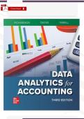 Test Bank &ndash; Data Analytics for Accounting 3rd Ed&period; &lpar;Richardson&rpar; &vert; Verified PDF &vert; 9 Chapters Complete &plus; Rationales