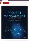 Test Bank &ndash; Project Management in Practice 7th Ed&period; &lpar;Meredith & Shafer&rpar; &vert; Verified PDF &vert; 8 Chapters Complete &plus; Rationales