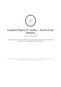 Louisiana P&C and  Life Accident&comma; and Health Insurance Exam Questions and Answers Complete Practice  2026&sol;2027st Bank Exam Prep 2025&sol; 2026