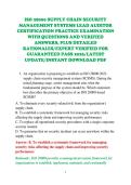 ISO 28000 SUPPLY CHAIN SECURITY &NewLine;MANAGEMENT SYSTEMS LEAD AUDITOR &NewLine;CERTIFICATION PRACTICE EXAMINATION &NewLine;WITH QUESTIONS AND VERIFIED &NewLine;ANSWERS&comma; PLUS DETAILED &NewLine;RATIONALES&sol;EXPERT VERIFIED FOR &NewLine;GUARANTEED PASS 2026&sol;LATEST &NewLine;UPDATE&sol;INSTANT DOWNLOAD PDF