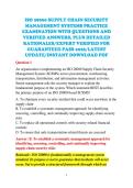ISO 28000  LEAD AUDITOR CERTIFICATION PRACTICE EXAMINATION WITH QUESTIONS AND VERIFIED ANSWERS&comma; PLUS DETAILED RATIONALES&sol;EXPERT VERIFIED FOR GUARANTEED PASS 2026&sol;LATEST UPDATE&sol;INSTANT DOWNLOAD PDF