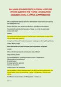 QAL LAWS & REGS EXAM PREP &lpar;CALIFORNIA&rpar; LATEST 2026 &NewLine;UPDATED QUESTIONS AND VERIFIED 100&percnt; SOLUTIONS &NewLine;&lpar;2026&sol;2027&rpar; GRADE&colon; A&plus;&vert;STATUS&colon; GUARANTEED PASS 