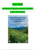 Test Bank for An Introduction to Theories of Learning&comma; 11th Edition by Julio J&period; Ramirez & Matthew H&period; Olson &vert; All 16 Chapters Complete &vert; Questions & Answers &vert; 2027&NewLine;