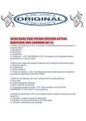 IAHSS BASIC HEALTHCARE OFFICERS ACTUAL QUESTIONS AND ANSWERS SET A&period;pdf