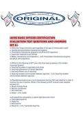 IAHSS BASIC OFFICER CERTIFICATION EVALUATION TEST QUESTIONS AND ANSWERS SET