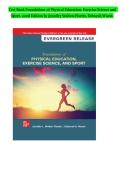 Test Bank for Foundations of Physical Education&comma; Exercise Science&comma; and Sport&comma; 22nd Edition by Deborah A&period; Wuest & Jennifer L&period; Walton-Fisette &vert; Complete Test Bank &vert; Questions & Answers &vert; 2027