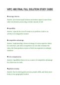 WPC 480 FINAL FULL SOLUTION STUDY GUIDE