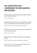 WRT CERTIFICATION EXAM II&NewLine;COMPREHENSIVE TEST PAPER QUESTIONS&NewLine;AND SOLUTIONS