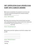 WRT CERTIFICATION EXAM II UPDATED EXAM&NewLine;SCRIPT WITH COMPLETE ANSWERS&NewLine;