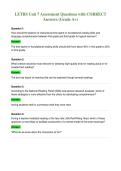 LETRS Unit 7 Assessment Questions with CORRECT&NewLine;Answers &lpar;Grade A&plus;&rpar;
