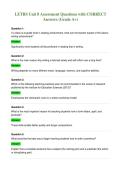 LETRS Unit 8 Assessment Questions with CORRECT&NewLine;Answers &lpar;Grade A&plus;&rpar;