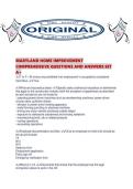 MARYLAND HOME IMPROVEMENT COMPREHENSIVE QUESTIONS AND ANSWERS SET