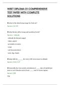 WSET DIPLOMA D1 COMPREHENSIVE&NewLine;TEST PAPER WITH COMPLETE&NewLine;SOLUTIONS