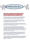 WGU D220 TECHNOLOGY IN NURSING PAPER ACTUAL QUESTIONS AND ANSWERS SET A&period;pdf