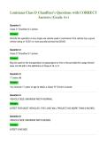 Louisiana Class D Chauffeur's Questions with CORRECT&NewLine;Answers &lpar;Grade A&plus;&rpar;
