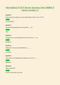 Mark Klimek NCLEX Review Questions with CORRECT&NewLine;Answers &lpar;Grade A&plus;&rpar;