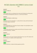 MCCQE 1 Questions with CORRECT Answers &lpar;Grade&NewLine;A&plus;&rpar;