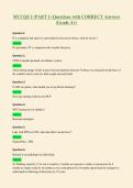 MCCQE I &lpar;PART 1&rpar; Questions with CORRECT Answers&NewLine;&lpar;Grade A&plus;&rpar;