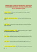 PHARMACOLOGY 1 STRAIGHTERLINE EXAM LATEST 2026 UPDATED &NewLine;QUESTIONS AND VERIFIED 100&percnt; SOLUTIONS &lpar;2026&sol;2027&rpar; GRADE&colon; &NewLine;A&plus;&vert;STATUS&colon; GUARANTEED PASS