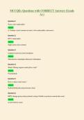 MCCQE Questions with CORRECT Answers &lpar;Grade&NewLine;A&plus;&rpar;