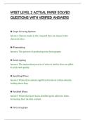 WSET LEVEL 2 ACTUAL PAPER SOLVED&NewLine;QUESTIONS WITH VERIFIED ANSWERS&NewLine;