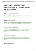WSET LEVEL 2 COMPREHENSIVE&NewLine;QUESTIONS AND SOLUTIONS UPDATED&NewLine;STUDY RESOURCE