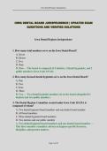IOWA DENTAL BOARD JURISPRUDENCE &vert; UPDATED EXAM QUESTIONS AND VERIFIED SOLUTIONS