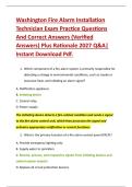 Washington Fire Alarm Installation &NewLine;Technician Exam Practice Questions &NewLine;And Correct Answers &lpar;Verified &NewLine;Answers&rpar; Plus Rationale 2027 Q&A&vert; &NewLine;Instant Download Pdf&period;