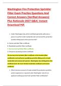 Washington Fire Protection Sprinkler &NewLine;Fitter Exam Practice Questions And &NewLine;Correct Answers &lpar;Verified Answers&rpar; &NewLine;Plus Rationale 2027 Q&A&vert; Instant &NewLine;Download Pdf