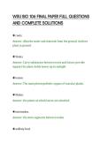 WSU BIO 106 FINAL STUDY GUIDE SOLVED&NewLine;QUESTIONS AND ANSWERS&NewLine;