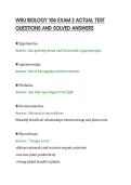 WSU BIOLOGY 106 EXAM 2 ACTUAL TEST&NewLine;QUESTIONS AND SOLVED ANSWERS