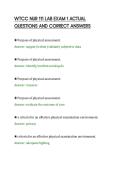 WTCC NUR 111 LAB EXAM 1 ACTUAL&NewLine;QUESTIONS AND CORRECT ANSWERS