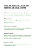 WTCC NUR 111 LAB EXAM 1 ACTUAL TEST&NewLine;QUESTIONS AND SOLVED ANSWERS