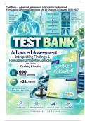 Test Bank for Advanced Assessment&colon; Interpreting Findings and Formulating Differential Diagnoses&comma; 6th Edition &vert; Goolsby & Grubbs &vert; 690 MCQs &plus; Rationales &vert; All 23 Chapters &vert; NURS 518 &vert; 2026&ndash;2027