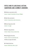 WTCC NUR 111 LAB EXAM 2 ACTUAL&NewLine;QUESTIONS AND CORRECT ANSWERS
