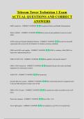 Telecom Tower Technician 1 Exam &NewLine;ACTUAL QUESTIONS AND CORRECT &NewLine;ANSWERS