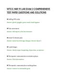 WTCC NUR 111 LAB EXAM 2 COMPREHENSIVE&NewLine;TEST PAPER QUESTIONS AND SOLUTIONS