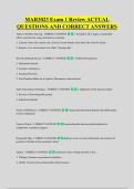 MAR3023 Exam 1 Review ACTUAL &NewLine;QUESTIONS AND CORRECT ANSWERS