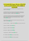 UCF MAR 3023 Exam 1 Review UPDATED &NewLine;ACTUAL QUESTIONS AND CORRECT &NewLine;ANSWERS