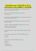 MAR 3023 Exam 1 UPDATED ACTUAL &NewLine;QUESTIONS AND CORRECT ANSWERS