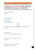 Florida Civic Literacy Test Exam &lpar;FAU&rpar; &vert; Questions&NewLine;with 100&percnt; Correct Answers &vert; Verified 2026