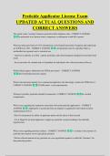 Pesticide Applicator License Exam &NewLine;UPDATED ACTUAL QUESTIONS AND &NewLine;CORRECT ANSWERS