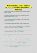Wellcare Mastery Exam UPDATED &NewLine;ACTUAL QUESTIONS AND CORRECT &NewLine;ANSWERS