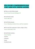 ZETA PHI BETA COMPREHENSIVE EXAM&NewLine;STUDY GUIDE WITH VERIFIED ANSWERS&NewLine;
