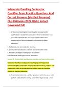 Wisconsin Dwelling Contractor &NewLine;Qualifier Exam Practice Questions And &NewLine;Correct Answers &lpar;Verified Answers&rpar; &NewLine;Plus Rationale 2027 Q&A&vert; Instant &NewLine;Download Pdf