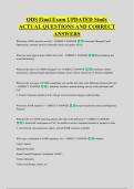 ODS Final Exam UPDATED Study &NewLine;ACTUAL QUESTIONS AND CORRECT &NewLine;ANSWERS