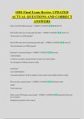 ODS Final Exam Review UPDATED &NewLine;ACTUAL QUESTIONS AND CORRECT &NewLine;ANSWERS